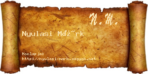 Nyulasi Márk névjegykártya